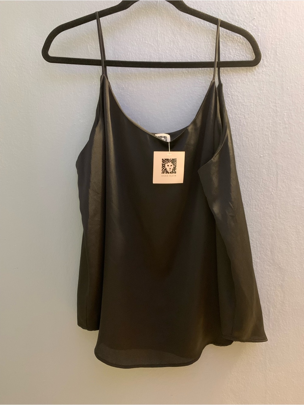 Anne Klein Black Satin Slip Camisole